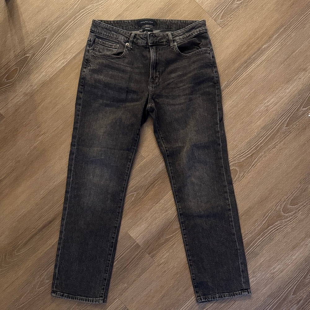 Aeropostale Dark Grey Wash Straight Jeans - Picture 4 of 5